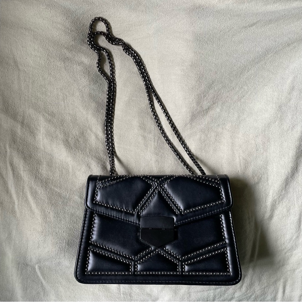 Structured black purse